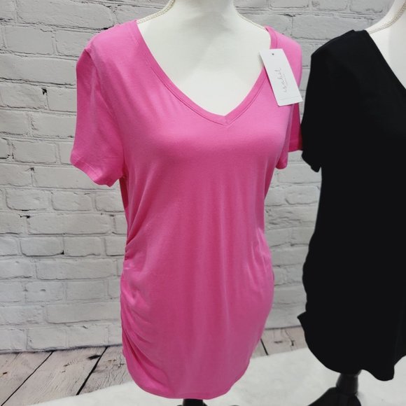 Bundle of Women's Maternity V Neck T Shirts, TP5-AL - Picture 3 of 7